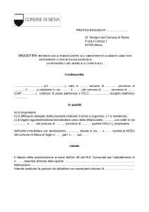 Modulo richiesta abbattimento piante fuori vincolo