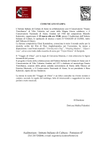 comunicato stampa - Istituto Italiano di Cultura Atene