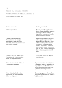 Inglese 1A - Rainboows