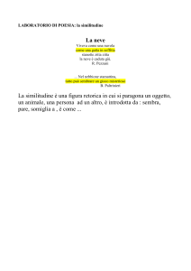 LABORATORIO DI POESIA: la similitudine