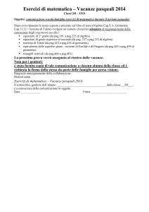 Esercizi di matematica – Vacanze natalizie 2008