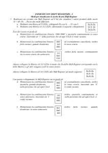 ESERCIZI CON SHIFT REGISTERS
