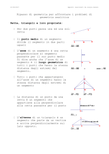 Ripasso di geometria per affrontare i problemi di geometria analitica
