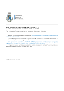 COMUNE DI FIGINO SERENZA - VOLONTARIATO INTERNAZIONALE