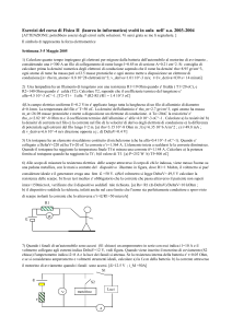 Esercizi del corso di Fisica II (laurea in informatica) svolti in aula nell` a