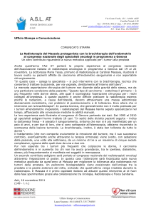 La Radioterapia del Massaia protagonista con la