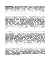 CARLO BALZARETTI, personalità musicale poliedrica, ha iniziato in