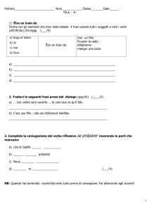 verifica riflessivi etre en train de fila A