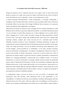 Le tecnologie nella società della conoscenza