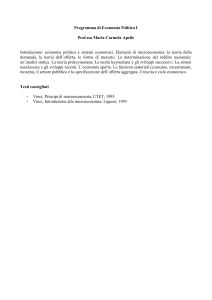 Programma di Economia Politica I