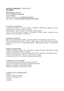 programma svolto economia politica