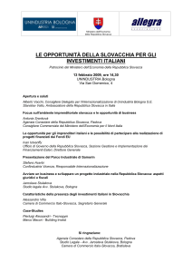 Ministero dell`Economia della Repubblica Slovacca LE