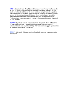 MP3 = mp3: abbreviazione di Mpeg1 Layer 3, formato che