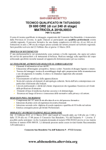 tecnico qualificato in tatuaggio