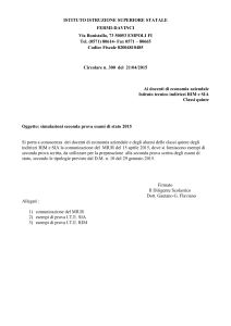 simulazioni seconda prova esami di stato 2015