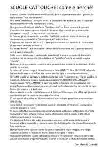SCUOLE CATTOLICHE: come e perché! Il censis (Centro Studi