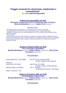 Viaggio musicale fra classicismo, biedermeier e