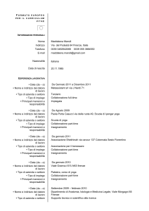 curriculum - Cure Naturali