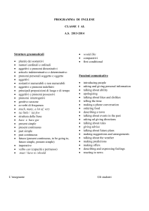 programma di inglese