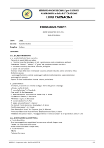 programma svolto - IPSAR Luigi Carnacina