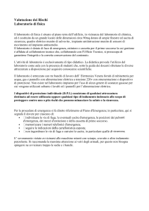 Valutazione dei Rischi laboratorio di fisica SCORZA