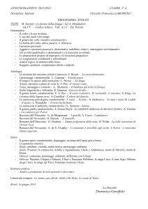 ANNO SCOLASTICO 2012/2013 CLASSE 1a A