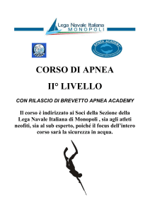 corso apnea academy ii livello