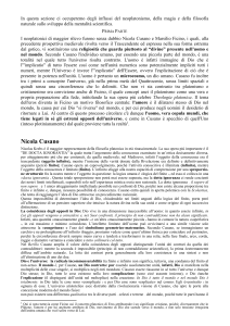 influssi del neoplatonismo sullo sviluppo dela mentalità scientifica