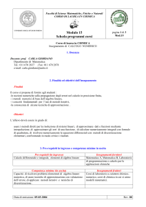 Corso di laurea in Scienze Biologiche