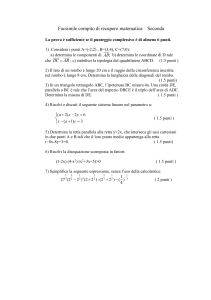 Facsimile prova recupero seconda
