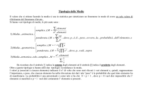 Tipologia delle Medie - Istituto Fermi Polo Montale