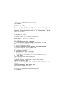 Elementi di antropologia filosofica e religiosa