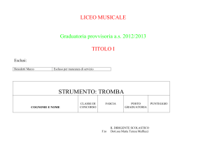 TABELLA STRUMENTO TITOLO I TROMBA