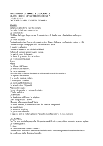 PROGRAMMA DI STORIA