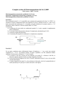 Due condensatori a lastre piane e parallele in serie