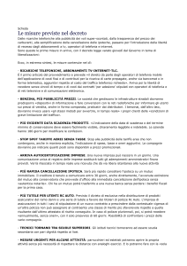 Scheda Le misure previste nel decreto Dalle ricariche telefoniche