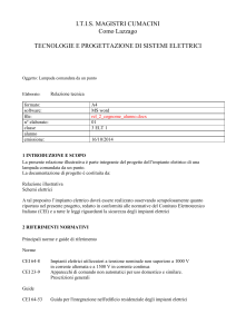 Relazione tecnica: Lampada comandata da un punto
