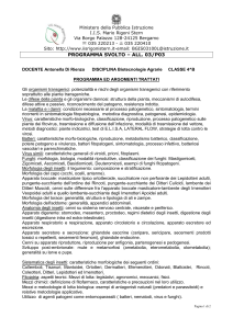 DOCENTE Antonella Di Rienzo DISCIPLINA Biotecnologie Agrarie
