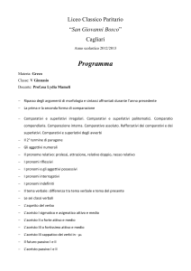 Liceo Classico Paritario “San Giovanni Bosco” Cagliari Anno