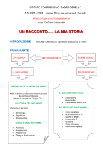 documentazione del percorso - Istituto Comprensivo PADRE GEMELLI