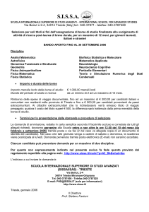 scuola internazionale superiore di studi avanzati