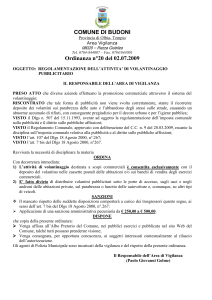Ordinanza n°20 del 02.07.2009