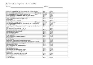 Questionario su competenze e risorse tecniche