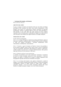 Sociologia della famiglia e dell`infanzia