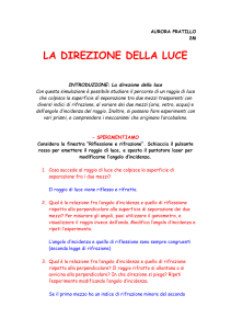 SIMULAZIONE – La direzione della luce