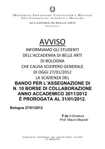 avviso - Accademia di Belle Arti Bologna