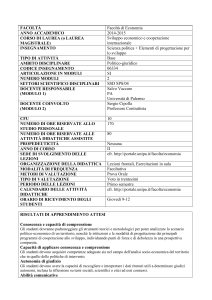 facoltà - UNIPA-Offerta Formativa