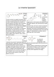 Le vitamine liposolubili