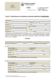Dichiarazione posizionamento insegne di esercizio (imposta esente)