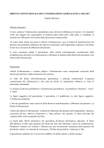 DIRITTO COSTITUZIONALE DELL`INFORMAZIONE